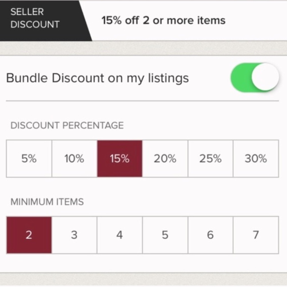 BUNDLE ANY 2 ITEMS, GET 15% DISCOUNT